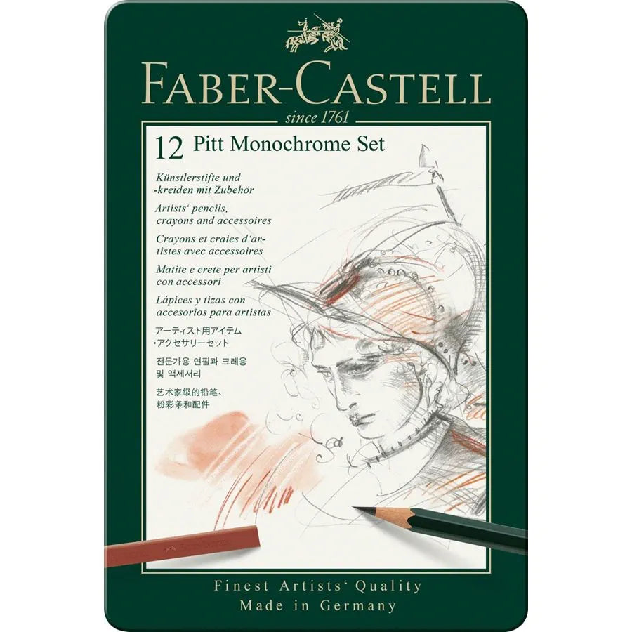 Faber Castell Pitt Monochrome tin set of 12