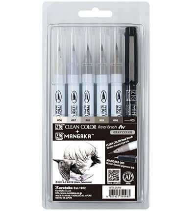 Kuretake Zig Clean Color Real Brush Mangaka Set – Bradbury Art