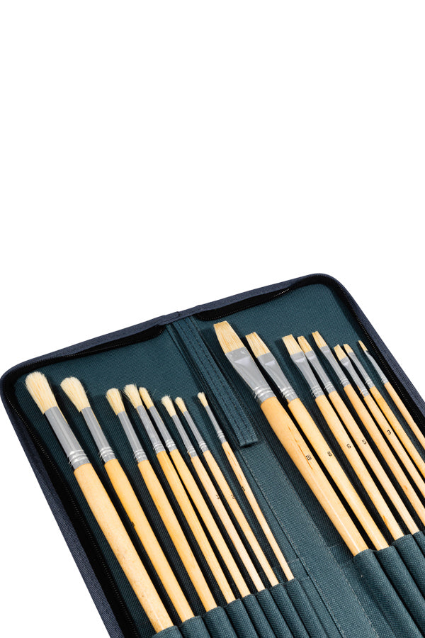 16 Piece Brush set for Oils and Acrylics