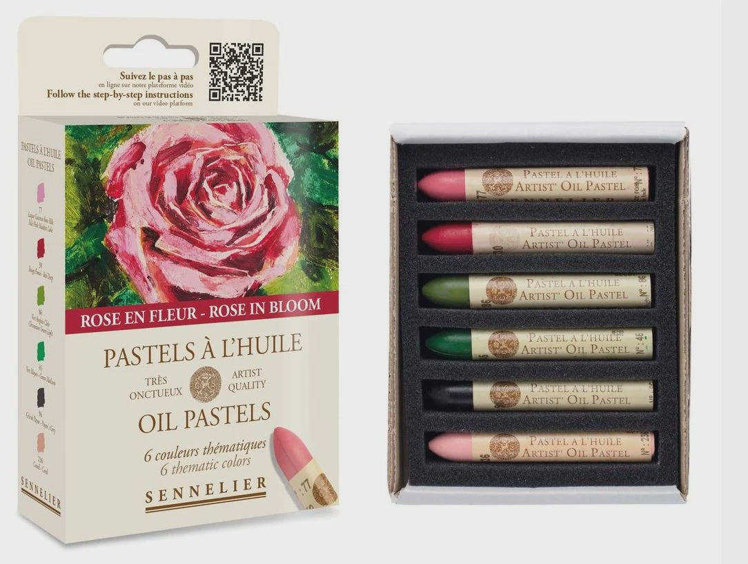 Sennelier Oil Pastels - set of 6 Rose in Bloom