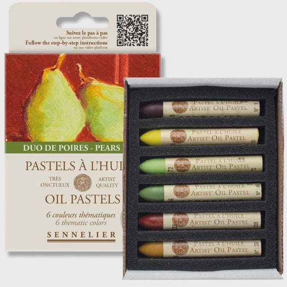 Set 6 Pears Duo Sennelier Oil Pastels
