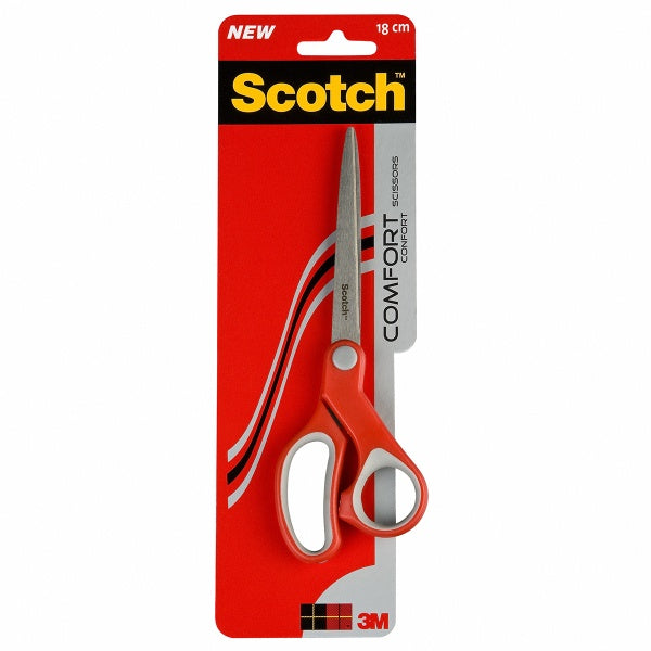 Scotch 18cm Comfort Scissors Red