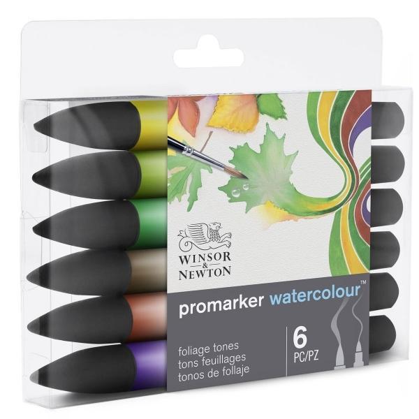 Promarker Watercolour 6 Set - Foliage Tones by Winsor Newton