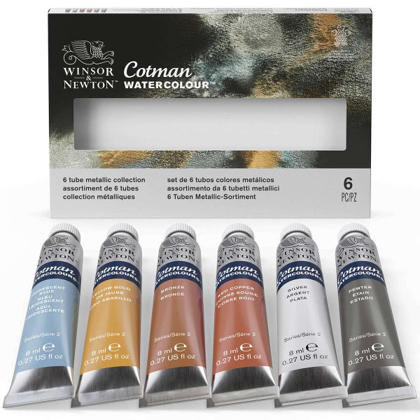 Cotman Watercolour Metallic Collection 6 Tubes Set