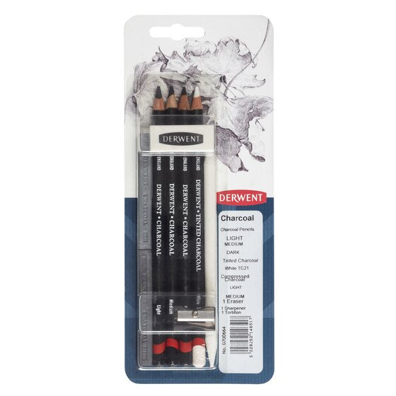 Derwent - Mixed Media Blister 8 Pack - Charcoal Pack