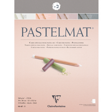 Clairefontaine Assorted Pastelmat Pad No2, 30x40cm, 360g, 12 Sheets