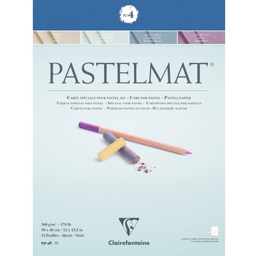 Clairefontaine Assorted Pastelmat Pad No4, 30x40cm, 360g, 12 Sheets