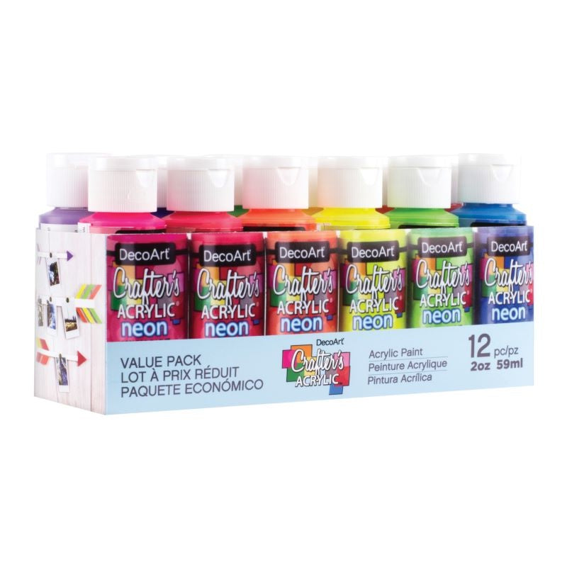 Deco Art Crafters Acrylic 12 Brights Pack