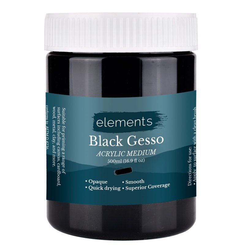 Elements Black Gesso 500ml