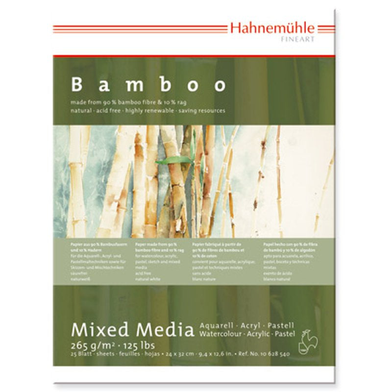 Bamboo Mixed Media Pad - 265gsm 8 x 10.5cm