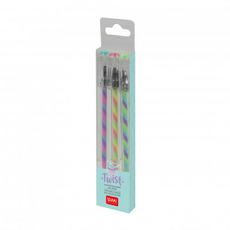 Legami Twist Pen - Set of 3 Multicoloured Gel Pens