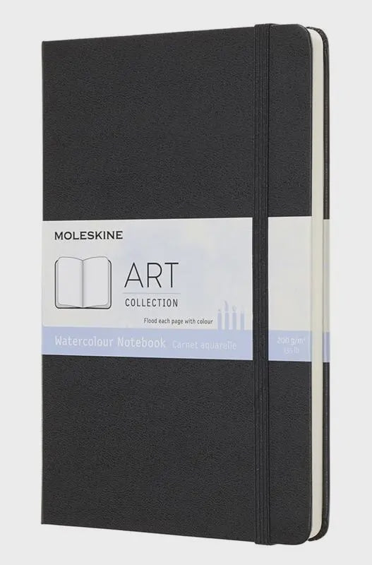 Moleskine Art - Watercolour Notebook - Large / 200gsm / Hard Cover / Black