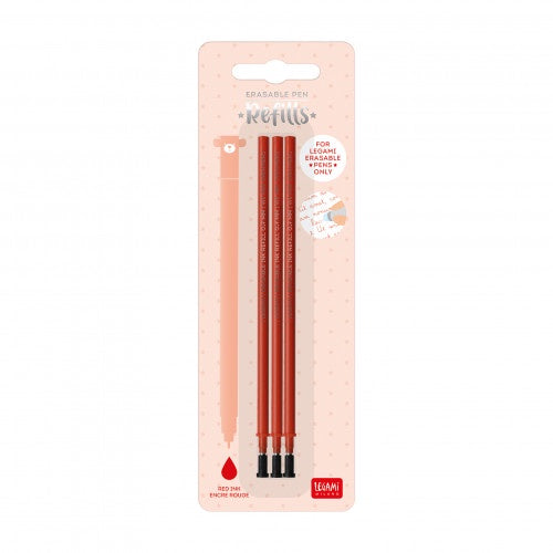 3 Pcs Erasable Pen Refills - Erasable Pen Refills - Red