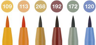 PITT Artist Brush Pen Set - 6 Harvest - Faber Castell