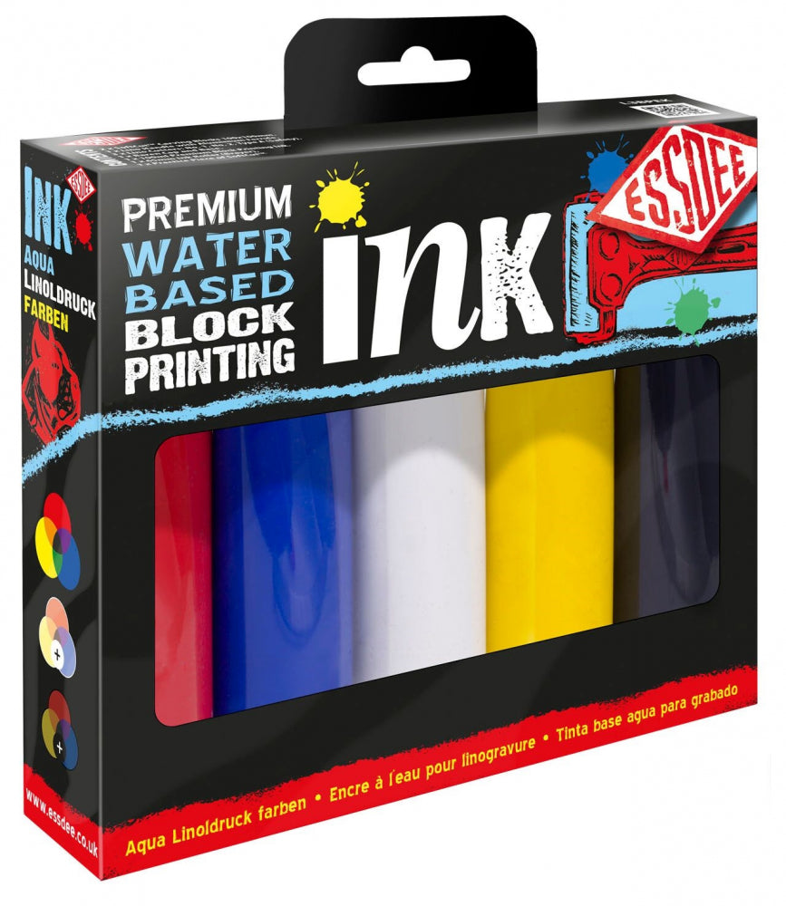 Block Printing Ink 5 Primary Colour Set