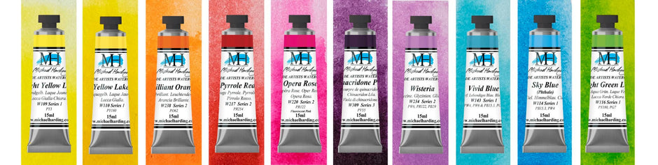 Michael Harding watercolour tubes — Vivid Set