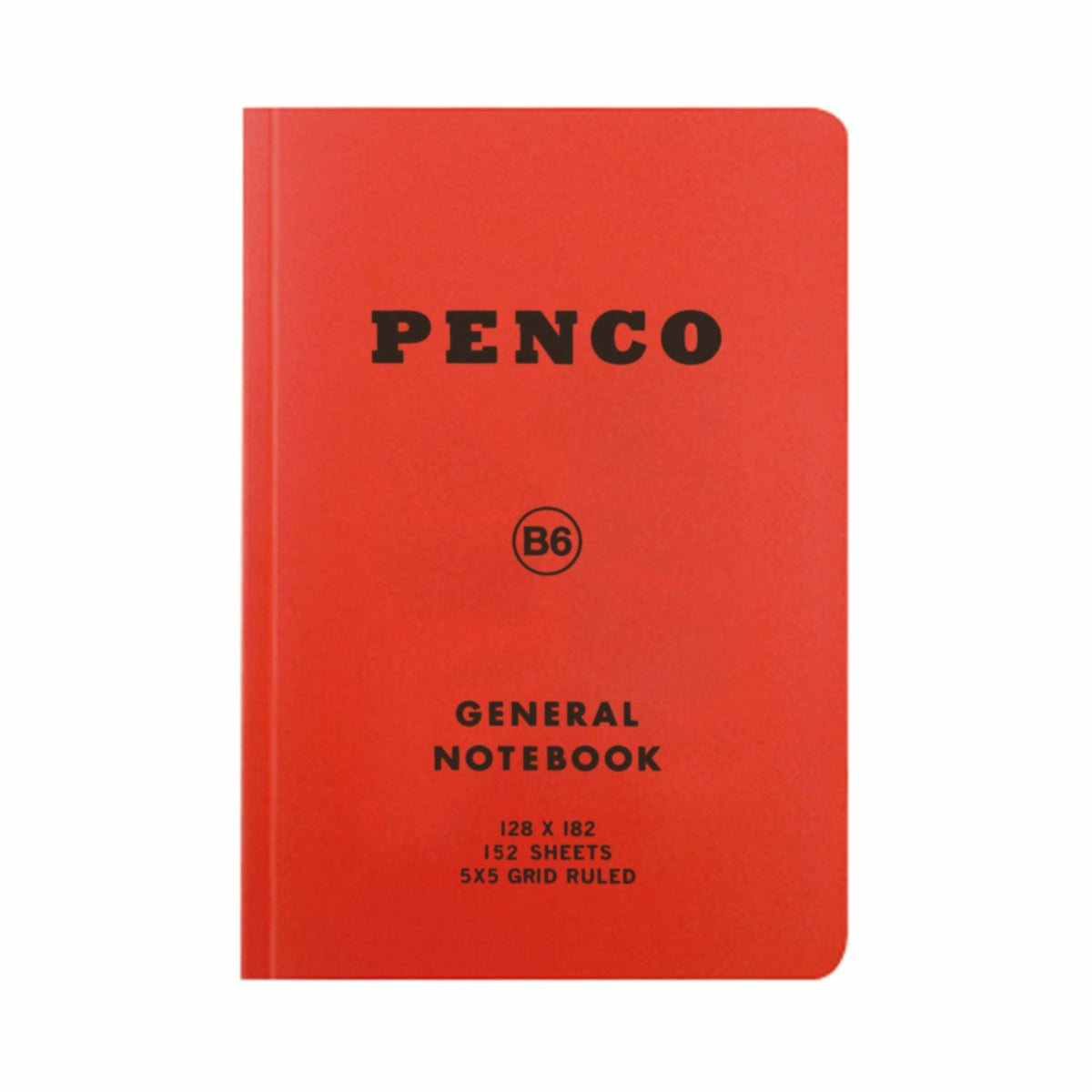 Penco Soft PP Notebook B6 Grid Red