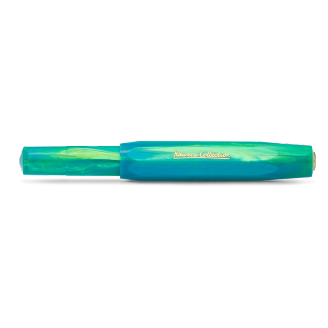 Kaweco Collection Marble Ocean fountain pen capped, on a white background