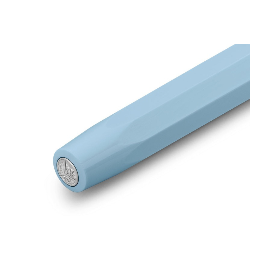 Kaweco Collection Mellow Blue fountain pen, capped detail, on white