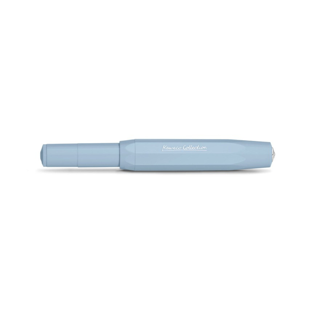 Kaweco Collection Mellow Blue fountain pen, posted, on white