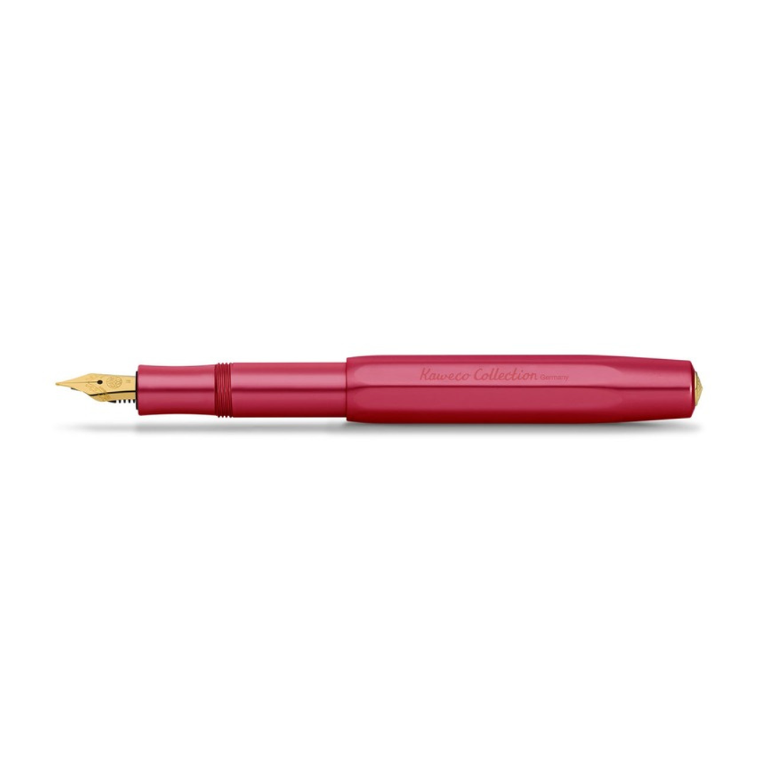 Kaweco Collection Ruby fountain pen, full view, on white