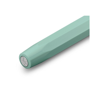 Kaweco Collection Smooth Sage fountain pen, barrel end detail, on white