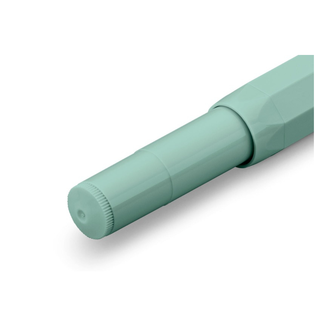 Kaweco Collection Smooth Sage fountain pen, section detail, on white