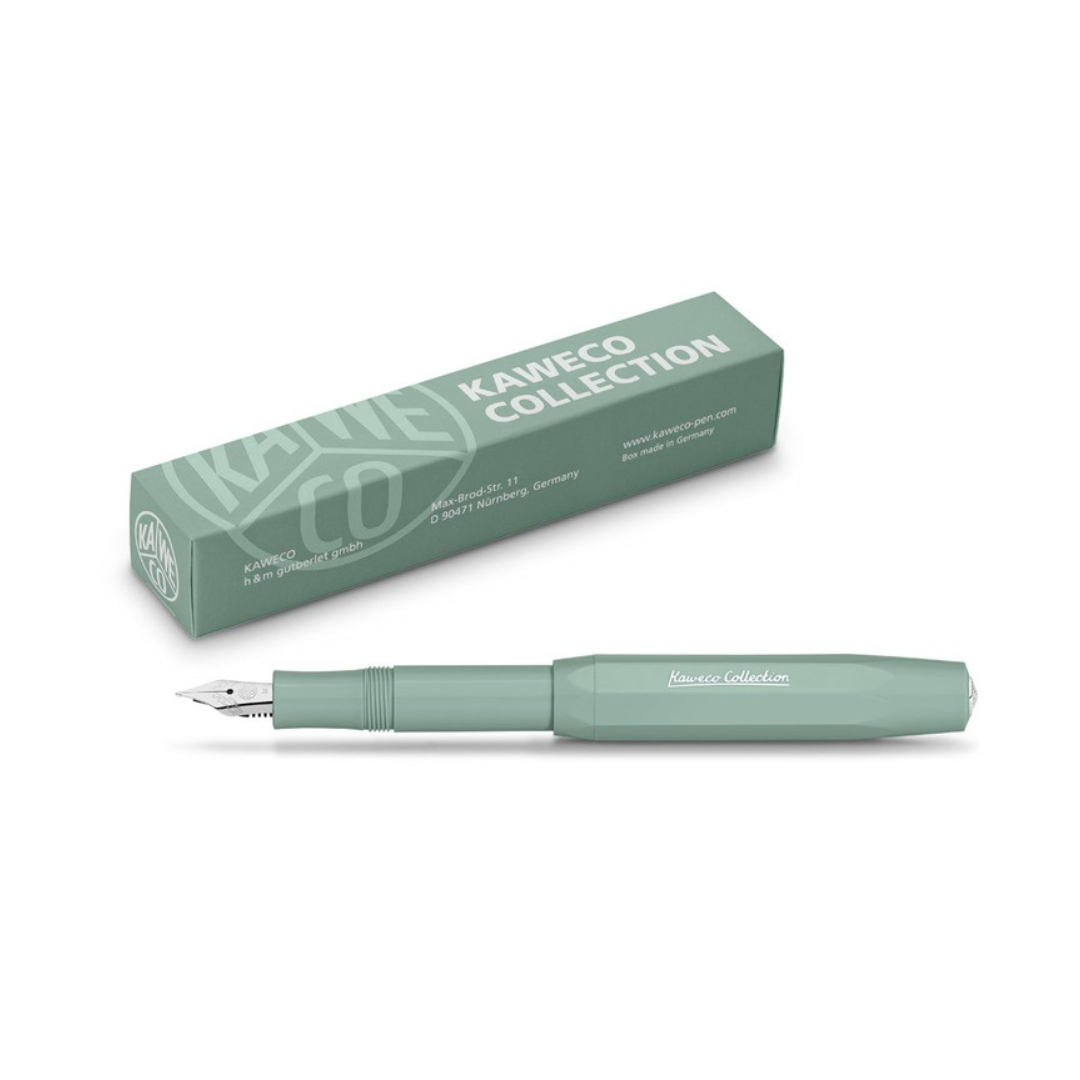 Kaweco Collection Smooth Sage fountain pen packaging, on white