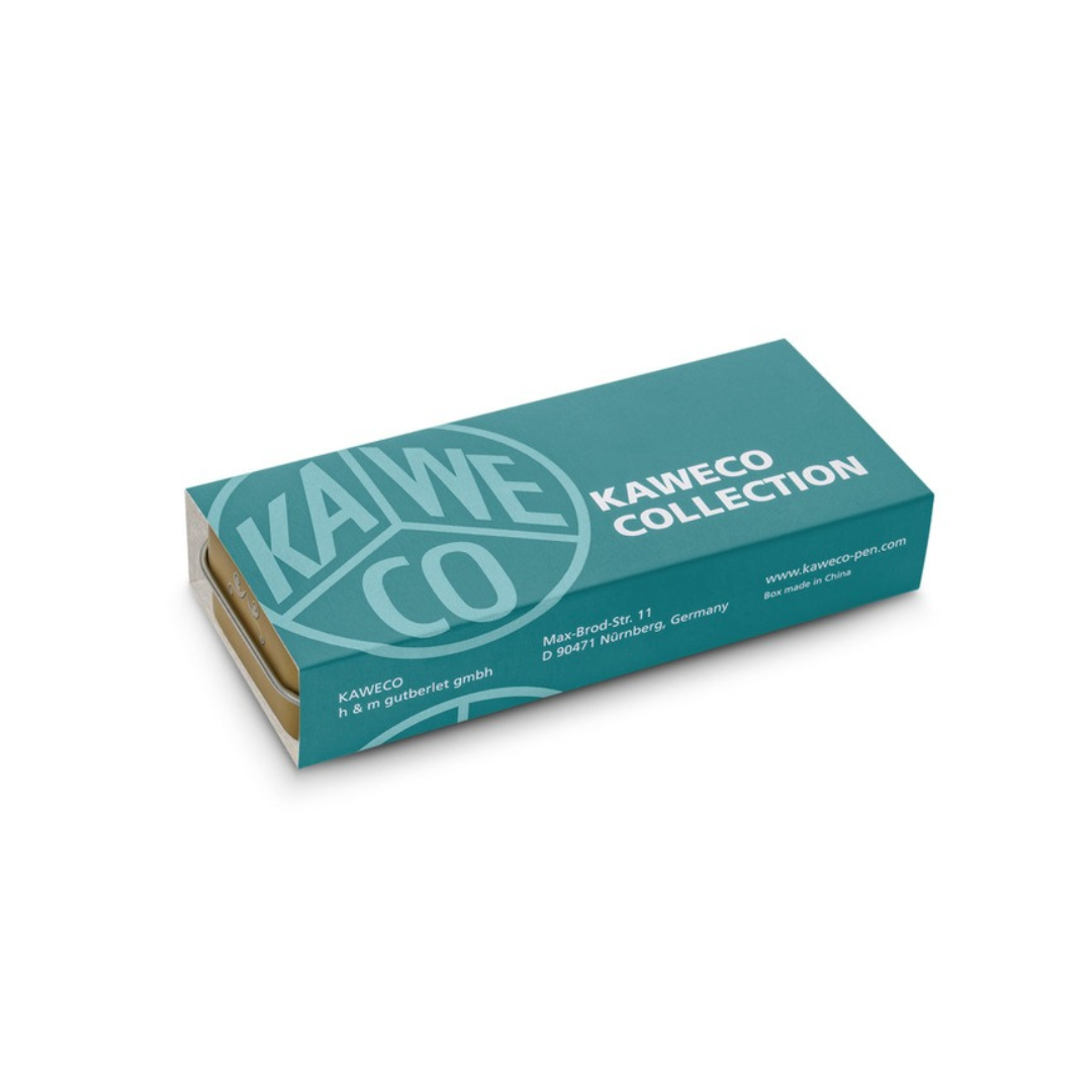 Kaweco Collection Iguana Blue fountain pen with presentation box, on white
