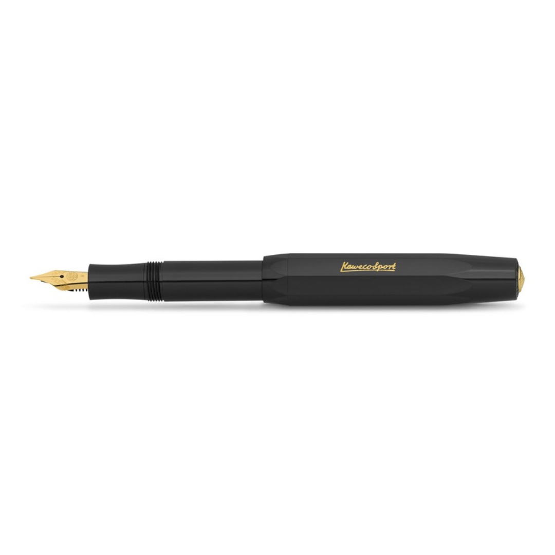 Kaweco Classic Sport Black fountain pen, on white