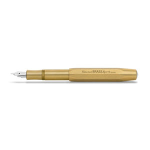 Kaweco Brass Sport fountain pen, on white
