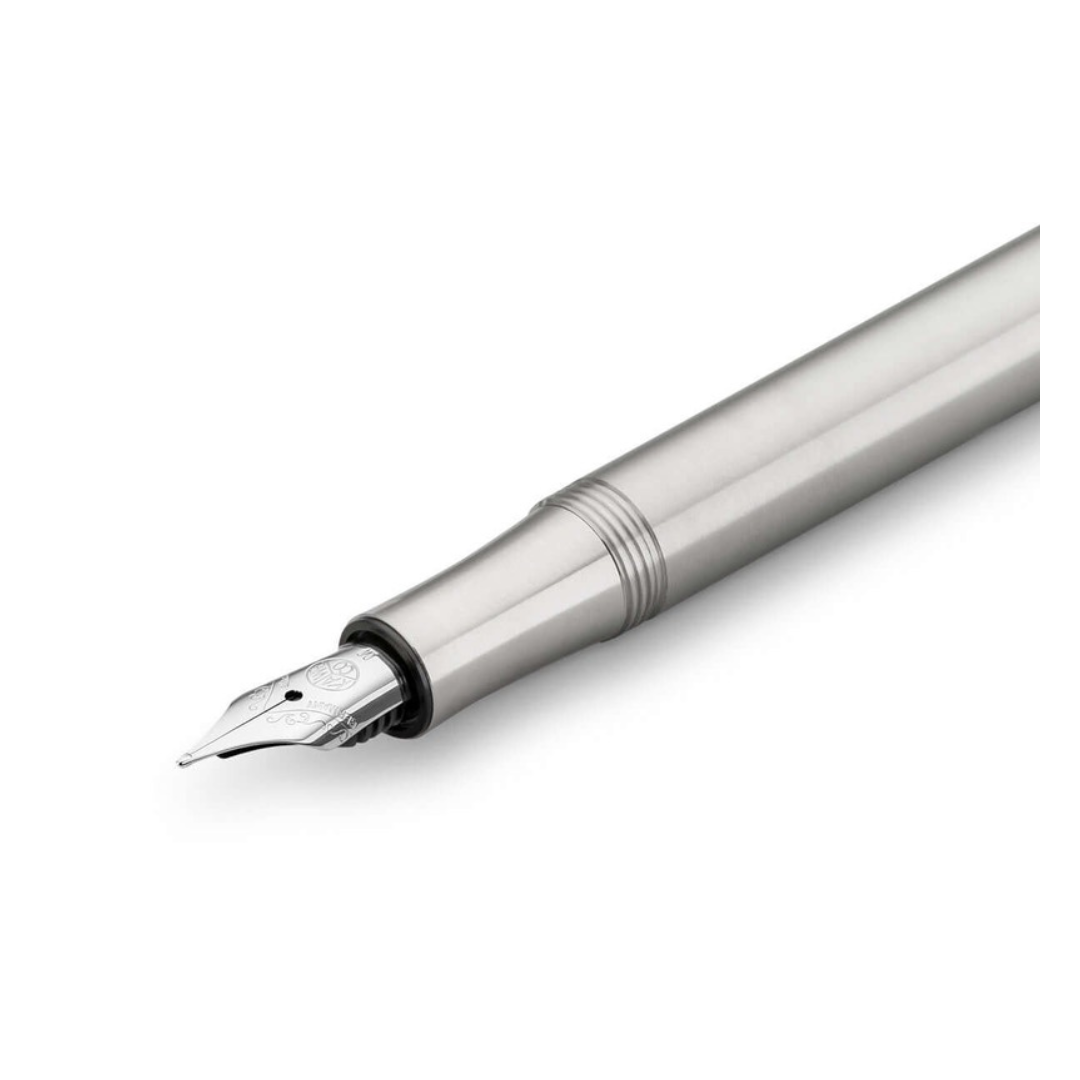Kaweco Liliput Stainless Steel fountain pen, on white