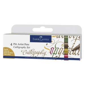 Faber-Castell Pitt Artist Calligraphy Pen Wallet of 4