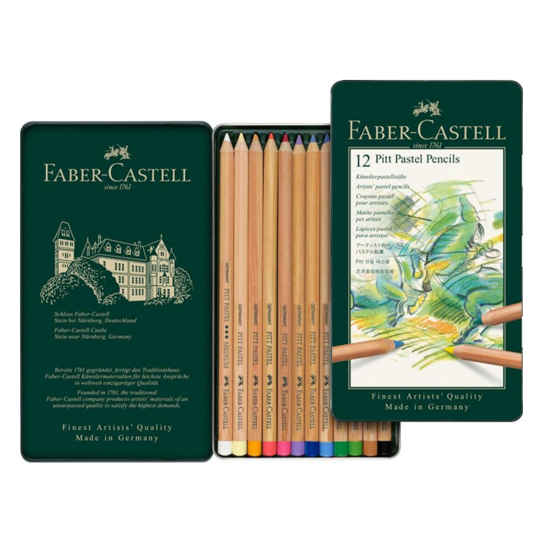 Faber-Castell Pitt Pastel Pencil Tin of 12