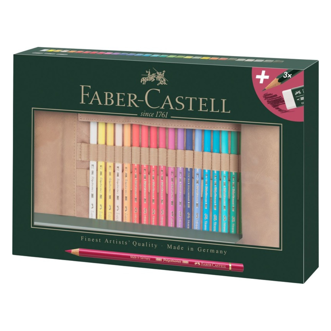 Faber-Castell Polychromos Colour Pencil Roll of 34