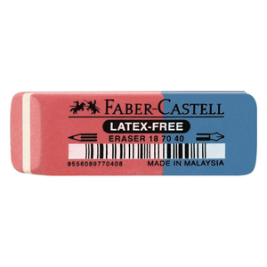Faber-Castell Red and Blue Natural Rubber Eraser