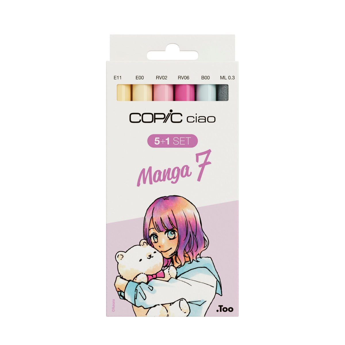 Copic Ciao Marker Set - Copic Manga 7 - 5+1 Soft Skin & Highlight Tones for Illustration