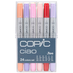 Copic Ciao Marker Set - Copic 24 Marker - Dual-Tip Alcohol Markers for Beginners, Manga & Illustration