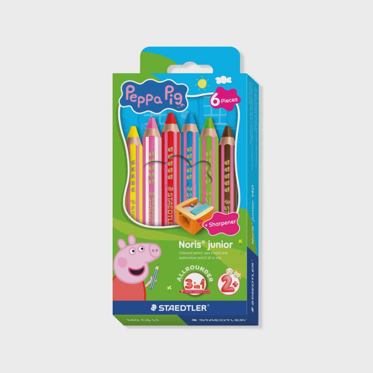 Peppa Pig Coloured Pencils by Staedtler — chunky triangular pencils made for little hands