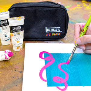Liquitex Gem Theory Heavy Body Acrylic Set – painting in progress