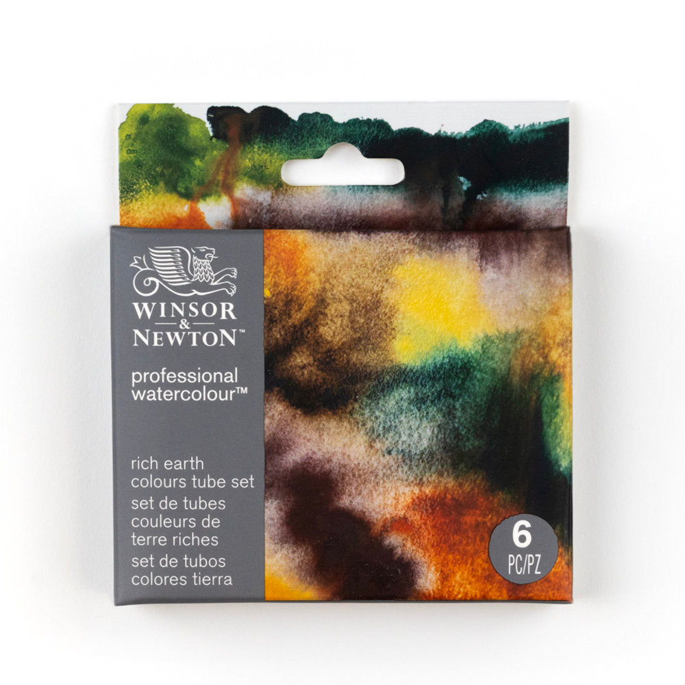 Winsor & Newton Rich Earth Watercolours Tube Set 6 x 5 ml Tubes