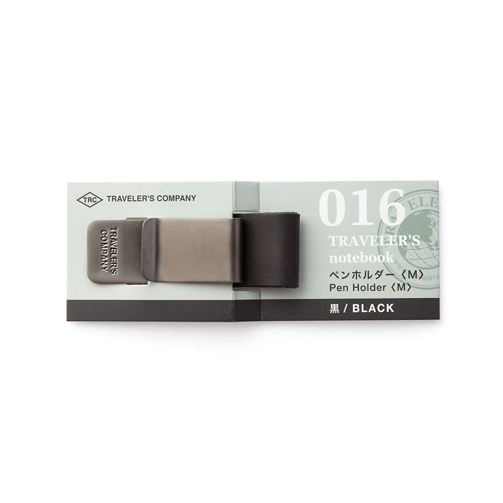 TRAVELER'S Notebook Pen Holder M in black leather