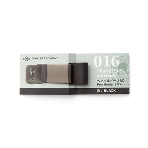 TRAVELER'S Notebook Pen Holder M in black leather