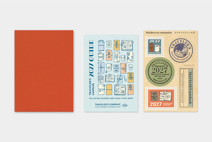 2027 Monthly passport refill contents with diary guide and customise stickers