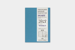 TRAVELER'S notebook 2027 Weekly diary refill, passport size
