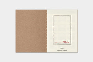 2027 Weekly passport refill inside cover
