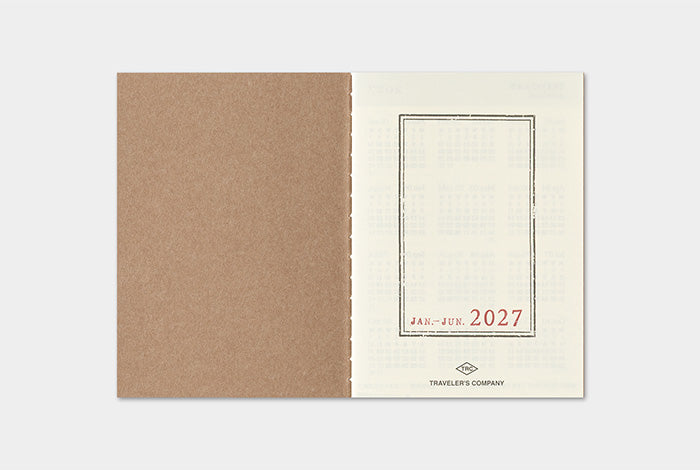 2027 Weekly passport refill inside cover