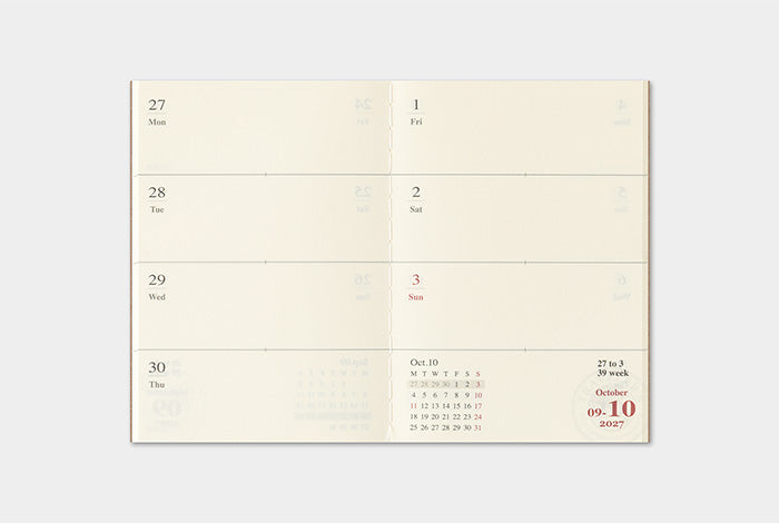 2027 Weekly passport refill detail