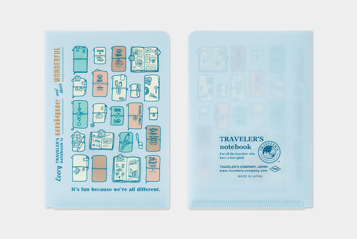 2027 Clear Folder passport size, printed design