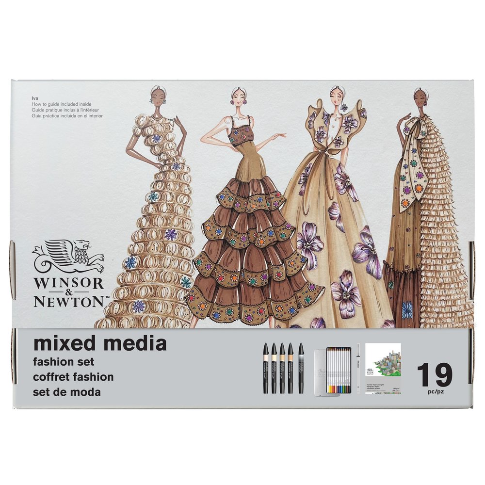Winsor & Newton Mixed Media Fashion Set 19 piece – packaging